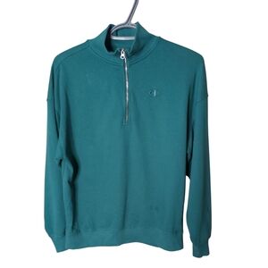 Champion Women's Relaxed Fit Teal 1/4 Zip Sweatshirt Size XS